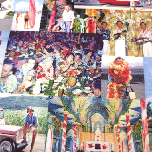 50S HAWAIIAN VACATION PHOTO COLLAGE PRINT