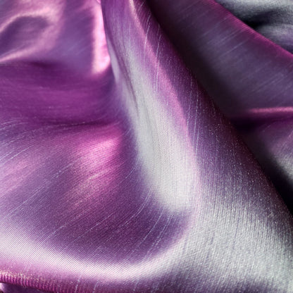 SHIMMER SHANTUNG FABRIC PURPLE BLUE