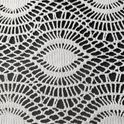 FAUX CROCHET BOHEMIAN EYE LACE WHITE