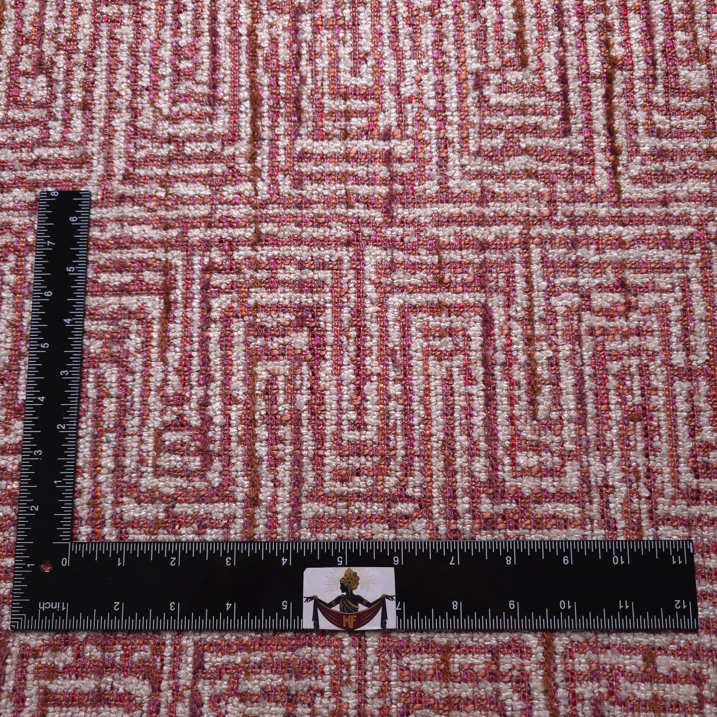 HEAVY MAZE BOUCLE EARTH TONE UPHOLSTERY FABRIC
