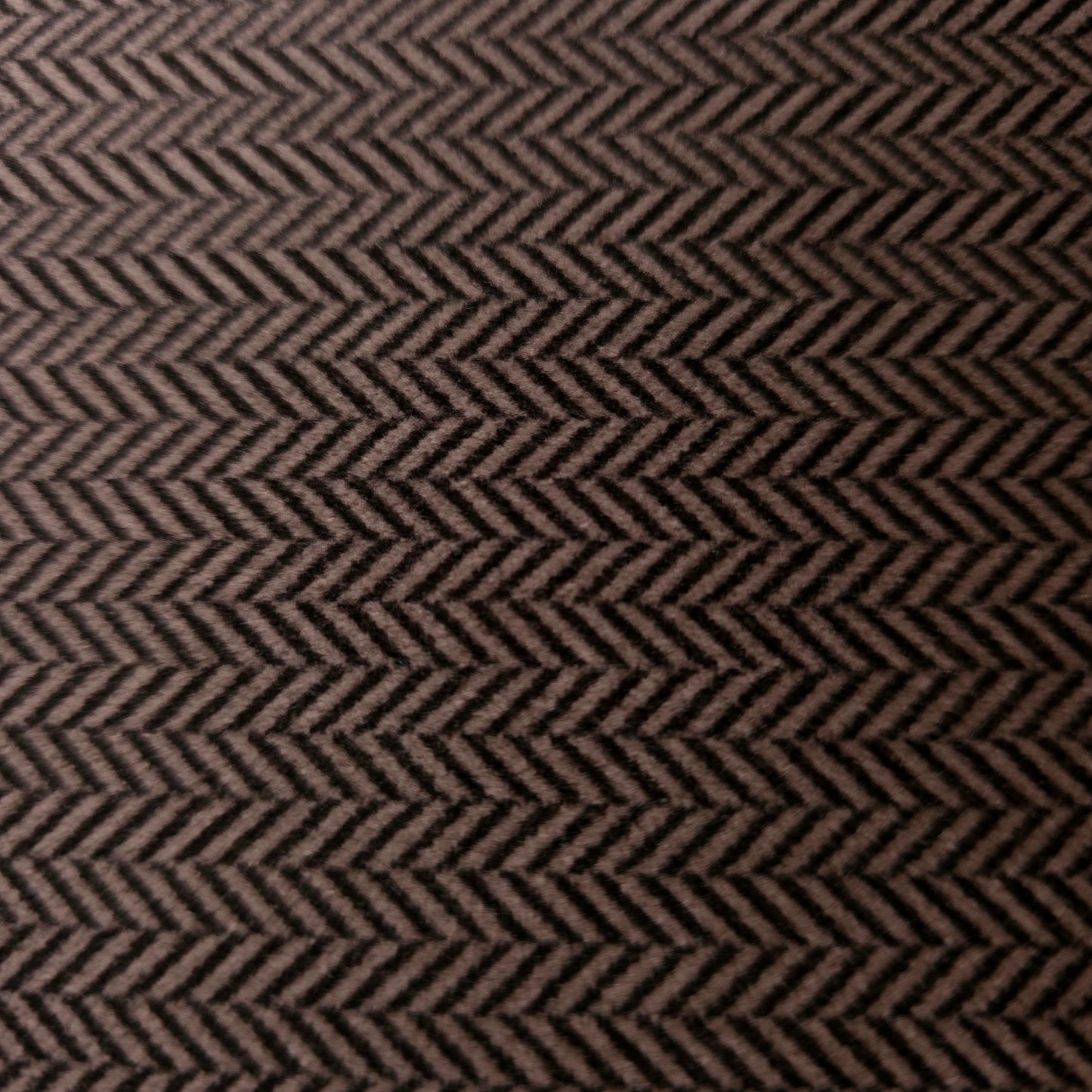 BROWN TAN HERRINGBONE JACQUARD VELOUR FABRIC