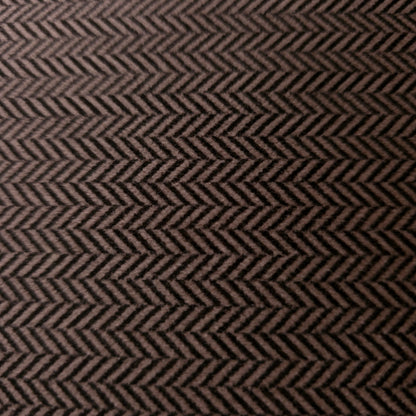 BROWN TAN HERRINGBONE JACQUARD VELOUR FABRIC