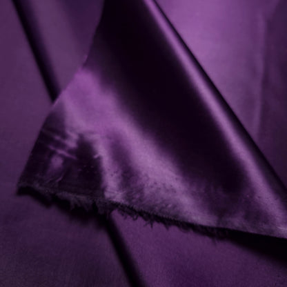 HEAVY STRUCTURE SATIN DARK EGGPLANT PURPLE