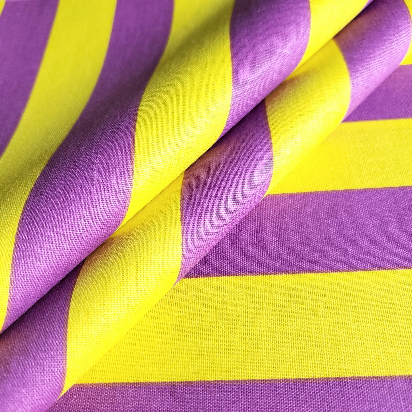 ONE INCH STRIPE YELLOW PURPLE
