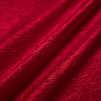 CRINKLE TAFFETA FABRIC RED