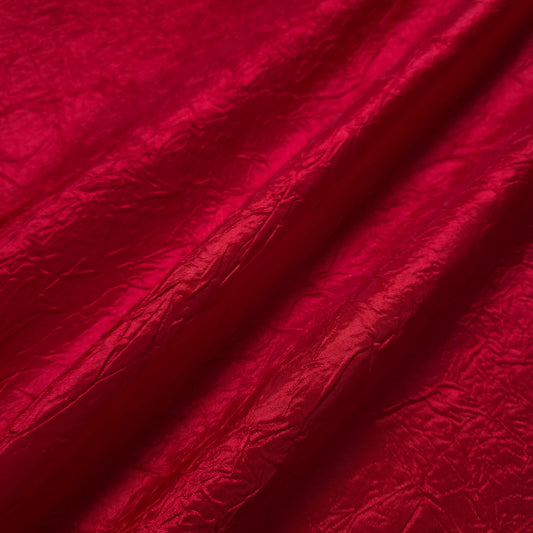 CRINKLE TAFFETA FABRIC RED