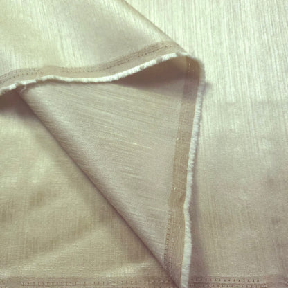 CHAMPAGNE IVORY TAJ DUPIONI FAUX SILK FABRIC