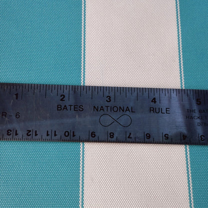 AWNING STRIPE OUTDOOR NYLON CANVAS TURQUOISE