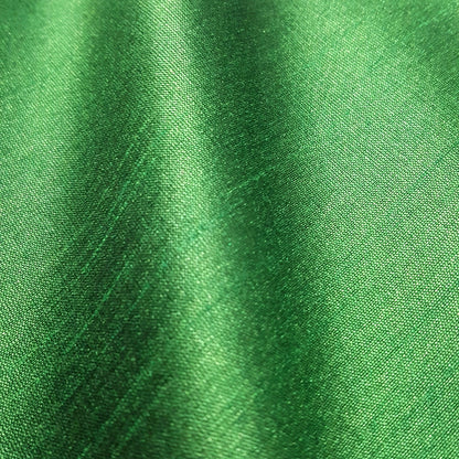 GREEN EMERALD FAUX SILK DUPIONI