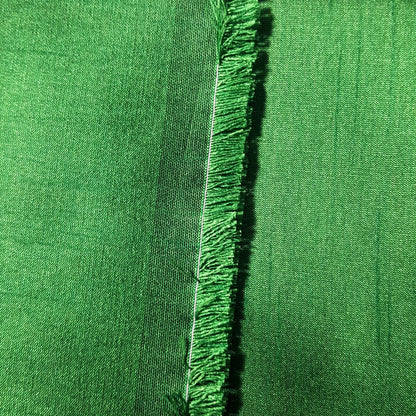 GREEN EMERALD FAUX SILK DUPIONI