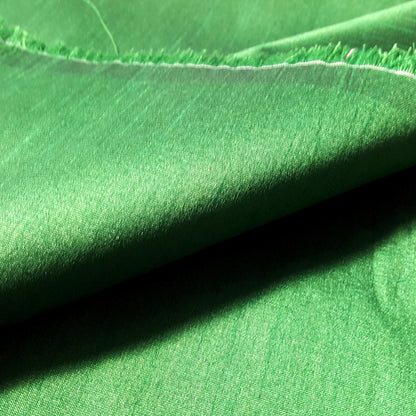 GREEN EMERALD FAUX SILK DUPIONI