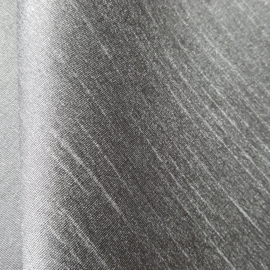 GRAY STEEL FAUX SILK DUPIONI