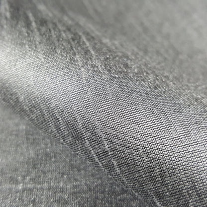 GRAY STEEL FAUX SILK DUPIONI