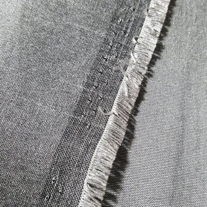 GRAY STEEL FAUX SILK DUPIONI