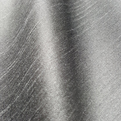 GRAY STEEL FAUX SILK DUPIONI