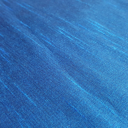 BLUE COBALT SAPPHIRE FAUX SILK DUPIONI