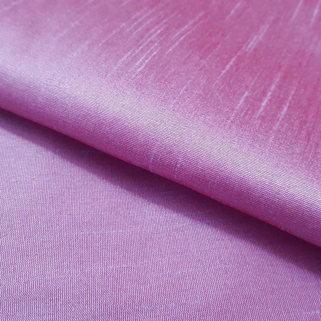 PURPLE LILAC RED FAUX SILK DUPIONI