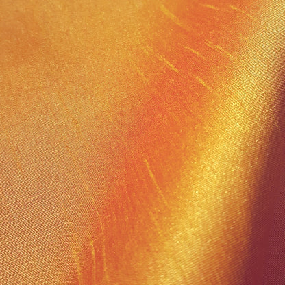 YELLOW ORANGE MARIGOLD FAUX SILK DUPIONI