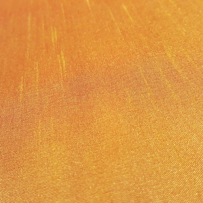 YELLOW ORANGE MARIGOLD FAUX SILK DUPIONI