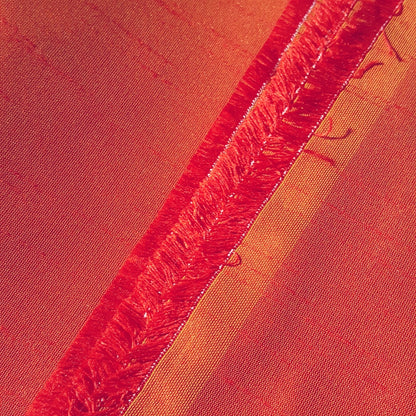 ORANGE TANGERINE SUNSET FAUX SILK DUPIONI 58"