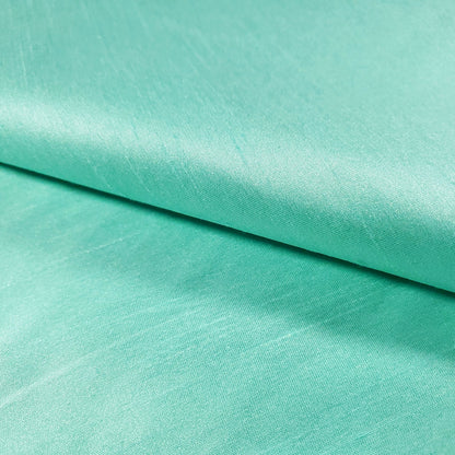 GREEN AQUA SEAFOAM FAUX SILK DUPIONI