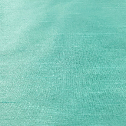 GREEN AQUA SEAFOAM FAUX SILK DUPIONI
