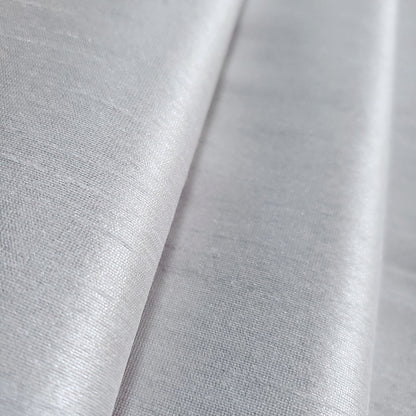 GRAY PLATINUM SILVER FAUX SILK DUPIONI