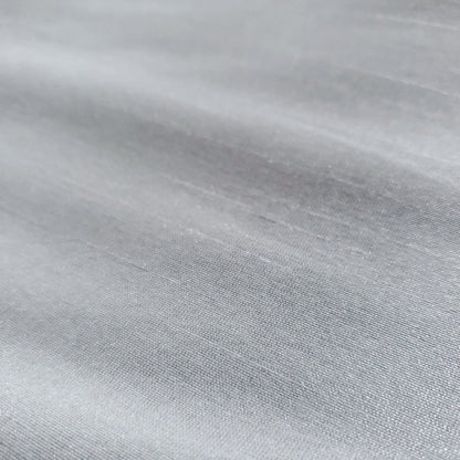 GRAY PLATINUM SILVER FAUX SILK DUPIONI
