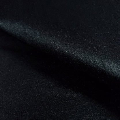 BLACK FAUX SILK DUPIONI