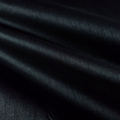BLACK FAUX SILK DUPIONI