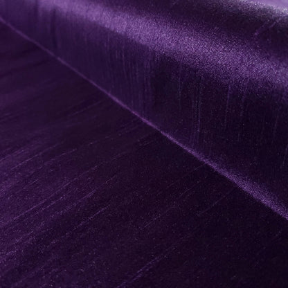 PURPLE MIDNIGHT FAUX SILK DUPIONI