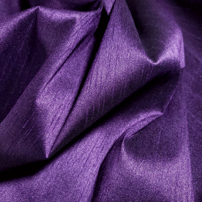 PURPLE MIDNIGHT FAUX SILK DUPIONI