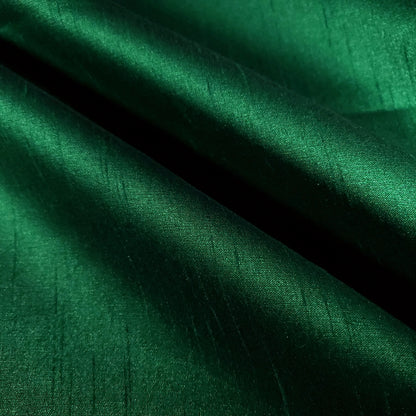 GREEN HUNTER FAUX SILK DUPIONI
