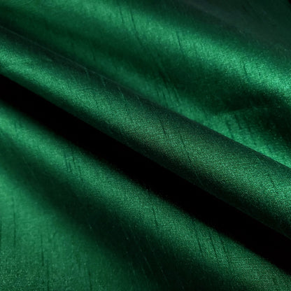 GREEN HUNTER FAUX SILK DUPIONI