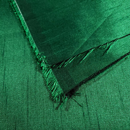 GREEN HUNTER FAUX SILK DUPIONI