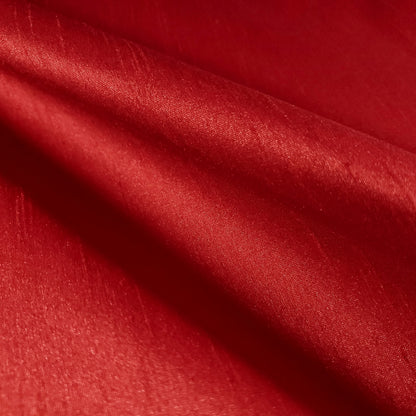 RED FAUX SILK DUPIONI