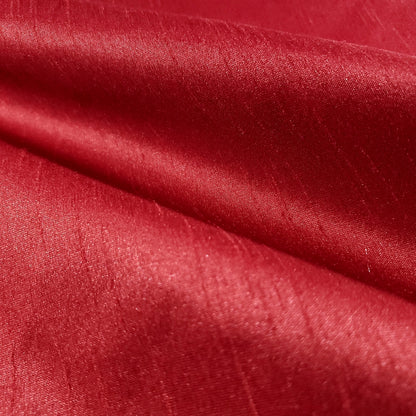 RED FAUX SILK DUPIONI