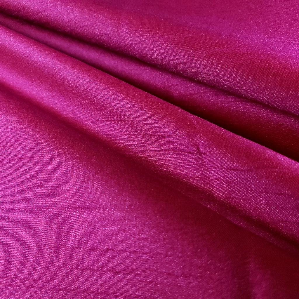 PINK VALENTINE FUCHSIA RED FAUX SILK DUPIONI 58"