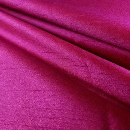 PINK VALENTINE FUCHSIA RED FAUX SILK DUPIONI 58"