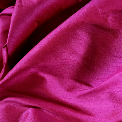 PINK VALENTINE FUCHSIA RED FAUX SILK DUPIONI 58"