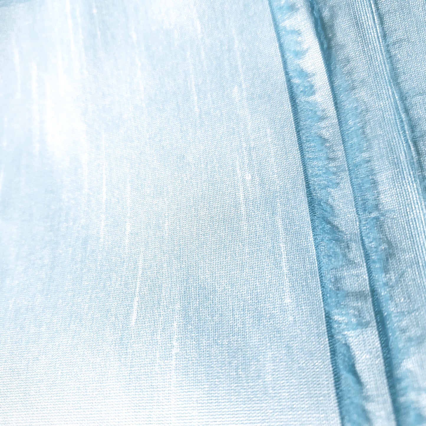 BLUE FROSTED TURQUOISE FAUX SILK DUPIONI 58"
