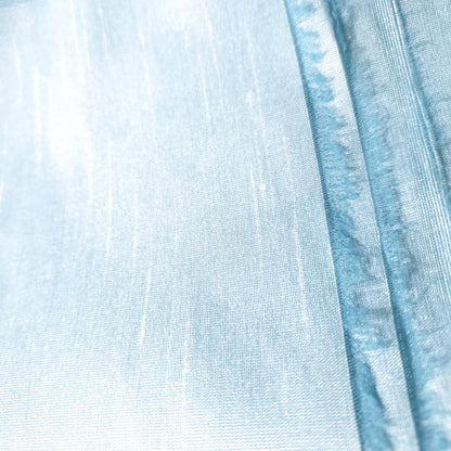 BLUE FROSTED TURQUOISE FAUX SILK DUPIONI 58"