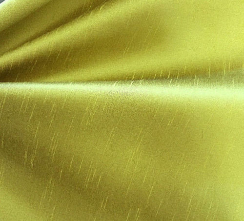 GREEN YELLOW CELERY CHARTREUSE FAUX SILK DUPIONI 58"