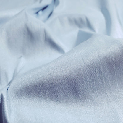 BLUE CLOUDFAUX SILK POLY DUPIONI
