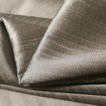 GRAY TAUPE FAUX SILK DUPIONI