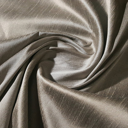 GRAY TAUPE FAUX SILK DUPIONI