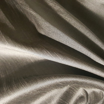 GRAY TAUPE FAUX SILK DUPIONI