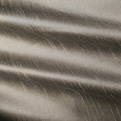 GRAY TAUPE FAUX SILK DUPIONI