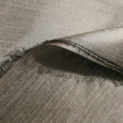 GRAY TAUPE FAUX SILK DUPIONI