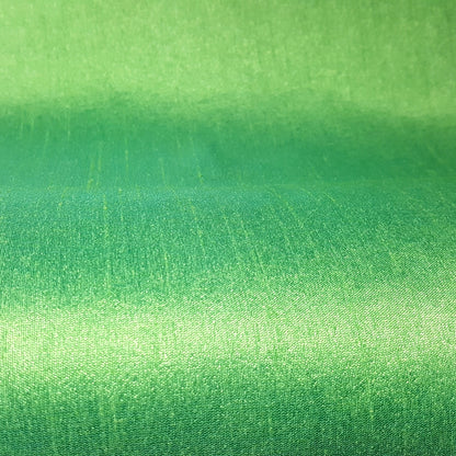 GREEN LIME TURQUOISE FAUX SILK DUPIONI